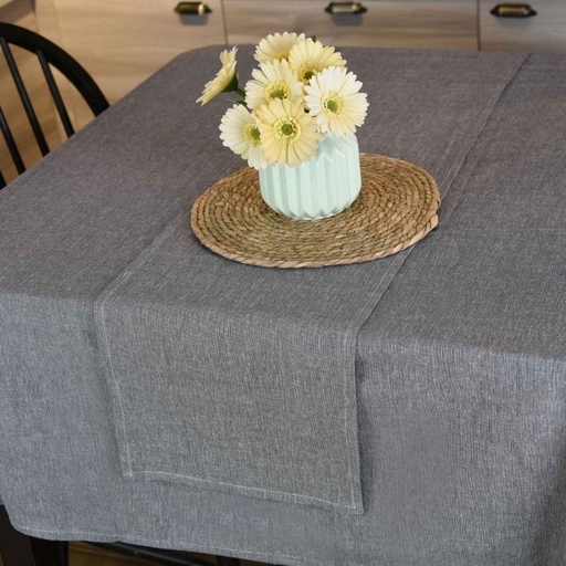 HAPPY TABLE Table Runner Hemmed Dark Gray With Multiple Size Variations