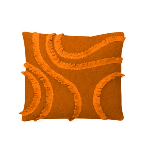 BBTPC-1 RUST WAVE THROW PILLOW CASE