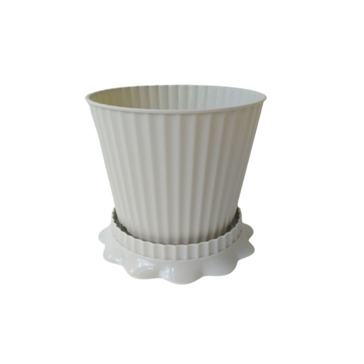 [10306818] Plastic Pots Indoor Flower Plant Pot White