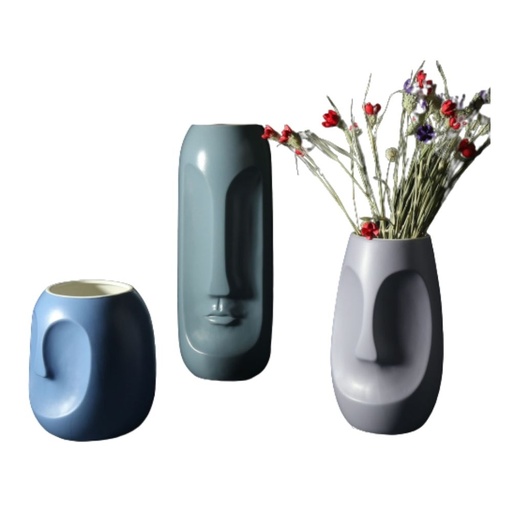 Ceramic Face Modern Minimalist Flower Vase BR014-16