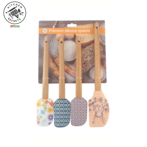 KITCHEN SECRETS STU238 4-pieces Printed Silicone Spatula
