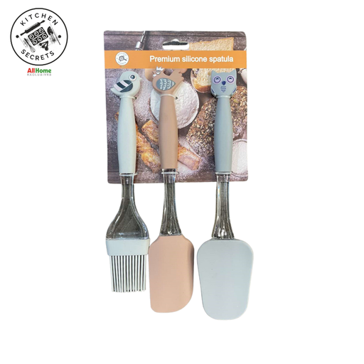 KITCHEN SECRETS STU195 SILICONE SPATULA AND BASTING BRUSH SET