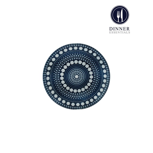 Dinner Essential Decorative Printed Dinnerware Blue Flowers