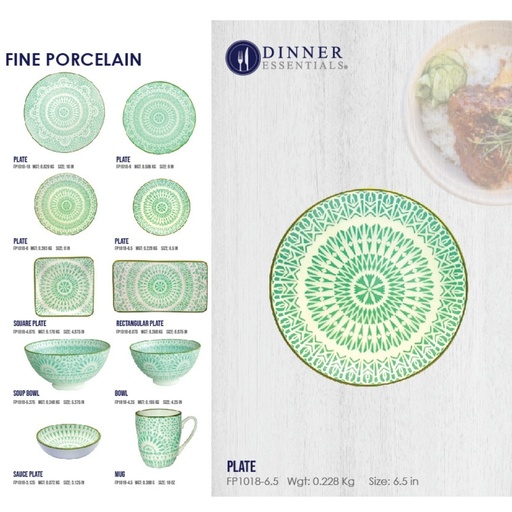 Dinner Essential Decorative Printed Dinnerware Moroccan Swirl