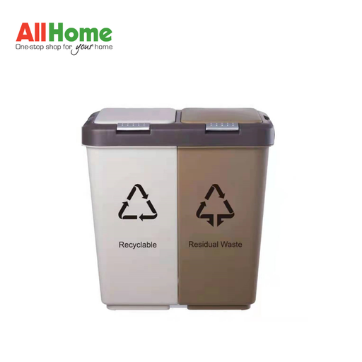 SANICLEAN MQ-0022 DOUBLE WET&DRY TRASH CAN