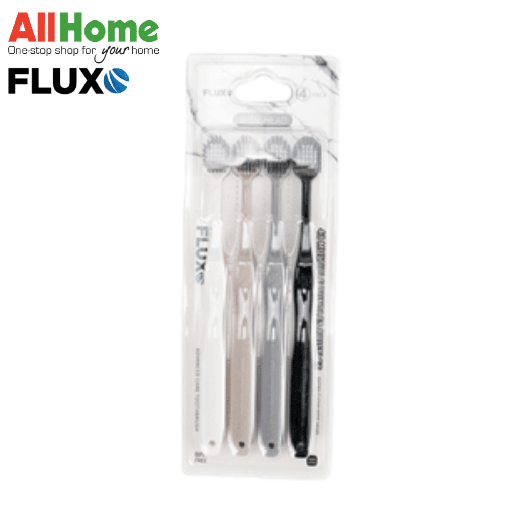 FLUXO TOOTHBRUSH BLK LEAF 4PC SET