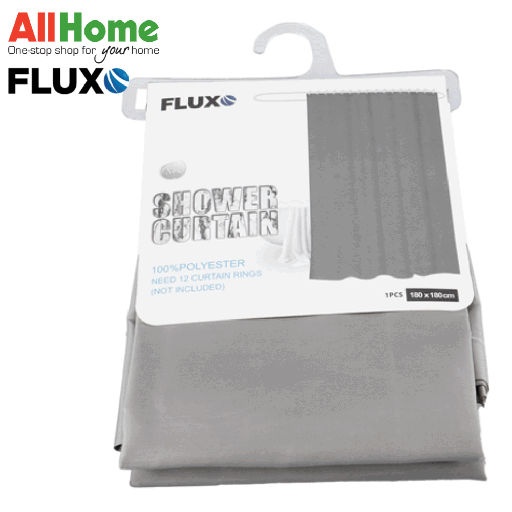 FLUXO CLOTH SHOWER CURTAIN GRAY 180X180