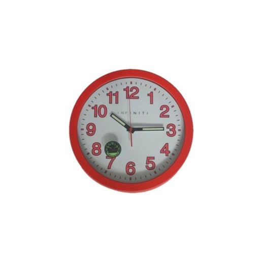 Wall Clock 12 inches Plastic  AX2012 RD