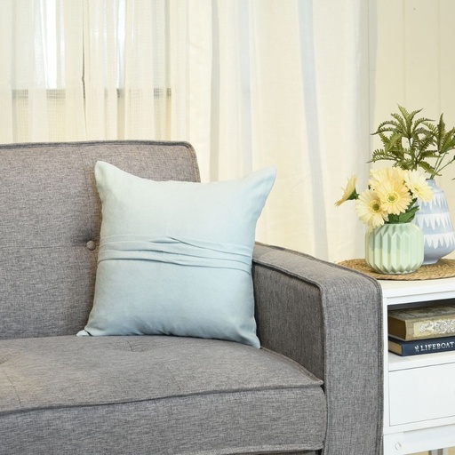 Throw Pillow Case Wave Stripe 17" x 17" Light Blue