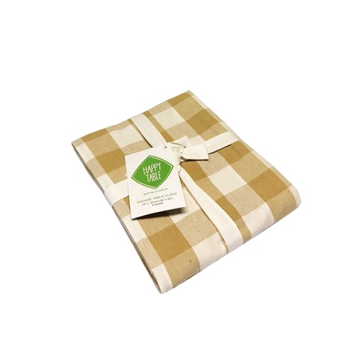 [10319369] BISCUIT BUFFALO CHECK TABLE CLOTH