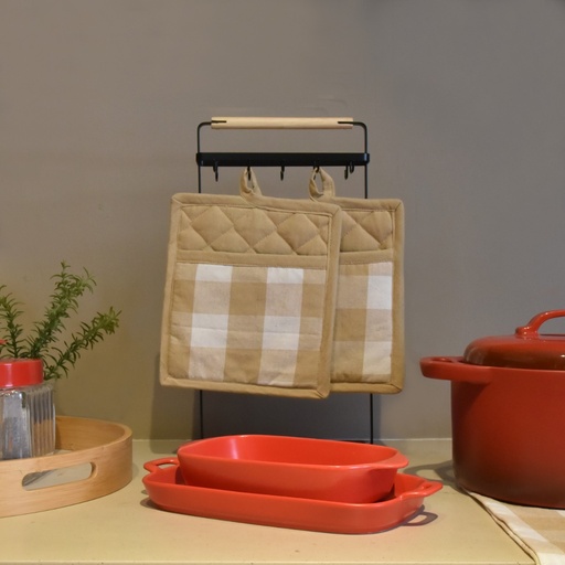 BISCUIT BUFFALO CHECK PACK OF 2 POT HOLDER