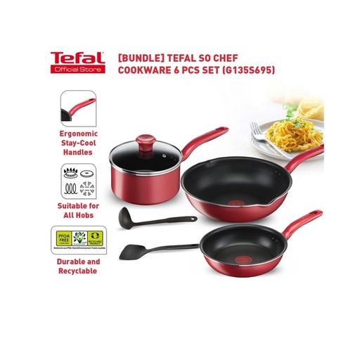 TEFAL So Chef 6-piece Cookware Set