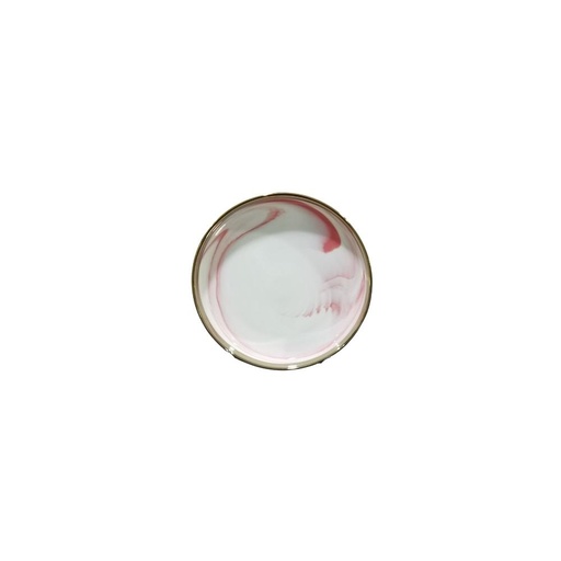 ONAIDA Stoneware 7.5-inch Plate Pink Marble Glaze