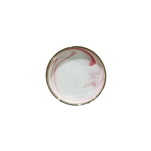 ONAIDA Stoneware 8-inch Plate Pink Marble Glaze