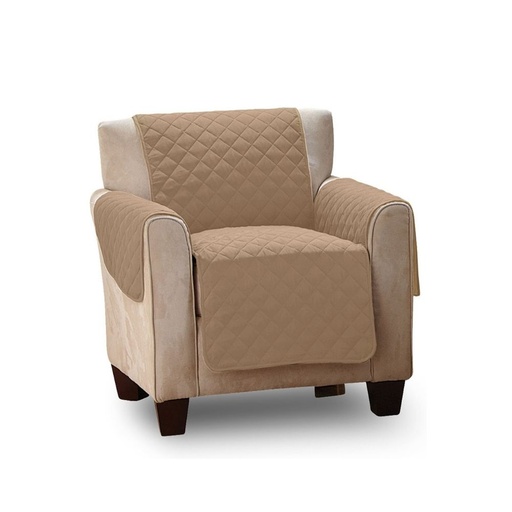 URBAN COMFORT Quilted Sofa Cover Coffee With  Multiple Size Variations