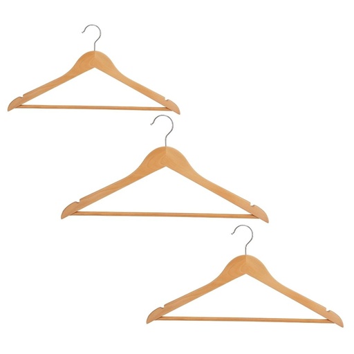 EZ SPACES 3pcs Wooden Shirt Hanger 