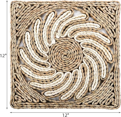 RHM2404-571 WOVEN FLOWER DESIGN PLACE MAT