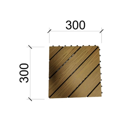 MSC D/TILE 40X40CM CABIN BROWN